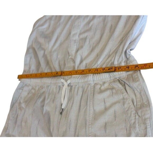 Athleta Women's Romper White Sleeveless Shorts Cinch Waist Size XL - Picture 8 of 13